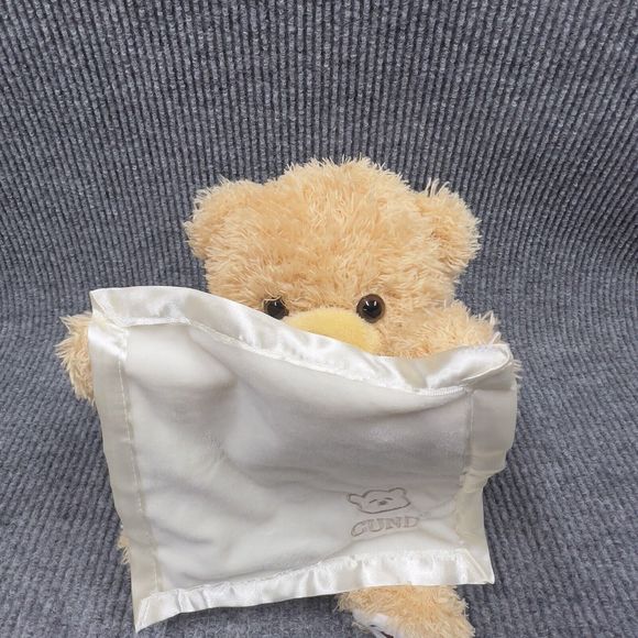 Baby GUND Peek A Boo Brown Teddy Bear 11” Plush Animated Stuffed Animal Toy - Picture 2 of 13